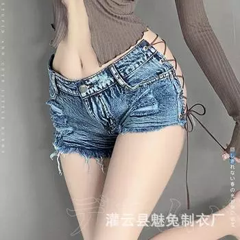 Сексуальное нижнее белье джинсовые шорты горячее искушение кровать флирт униформа горячее свободное искушение 8029 S (80-50 kg)