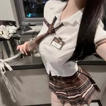 Сексуальное нижнее белье JK сексуальный секс cos униформа соблазн летняя юбка с плиссированной юбкой клетчатый секс костюм женский average size 80-60kg