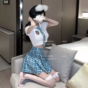 Сексуальное нижнее белье jk униформа соблазнение костюм студента моряка косплей костюм японский колледж юбка цельное нижнее белье One size