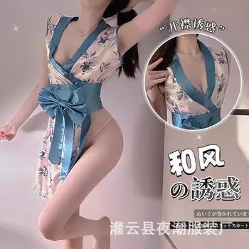 Сексуальное нижнее белье кимоно бабочка ретро чеонгсам сексуальное кружево классическая униформа свободный комплект 8334 one size fits all