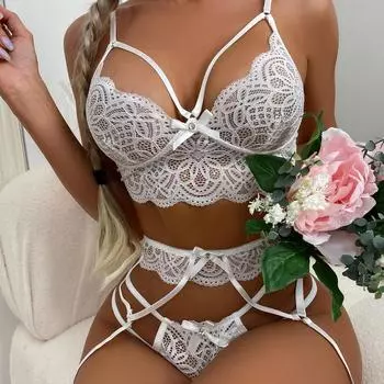 Сексуальное нижнее белье комплект сексуальные кружевные стринги сексуальное нижнее белье полые женские сексуальные пижамные комплекты S