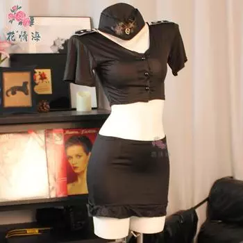 Сексуальное нижнее белье косплей форма полицейской соблазнение сексуальность страсть свободный клубный стиль наряд ОЛ One size