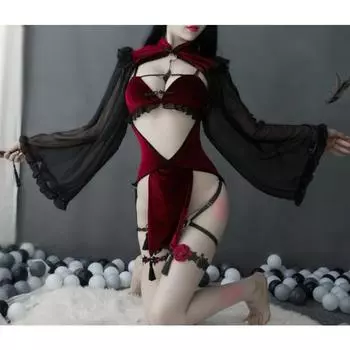 Сексуальное нижнее белье, костюмы на Хэллоуин для вечеринки, костюм ведьмы, вампира, косплей, корова, аниме, одежда, комплект одежды для сна One Size