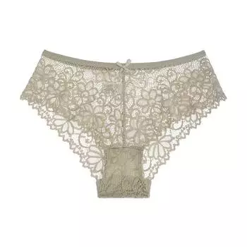 Сексуальное нижнее белье кружевные трусики женские трусики с низкой талией дышащее нижнее белье бесшовные ажурные женские трусы M красный