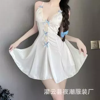 Сексуальное нижнее белье кружево чистое желание маленькая грудь показать большую женскую пижаму отдельная комната подтяжки сексуальная ночная рубашка 8221 One Size