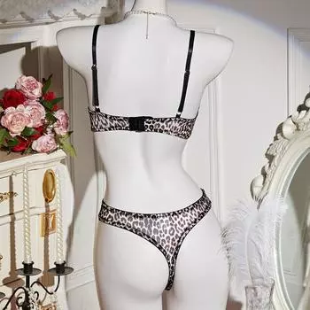 Сексуальное нижнее белье кружево перспектива соблазнение ночная рубашка стринги комплект из двух частей S