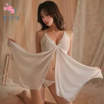 Сексуальное нижнее белье кружево сексуальное чистое желание спереди открытое горячее платье на подтяжках маленькая грудь показывает большую One size