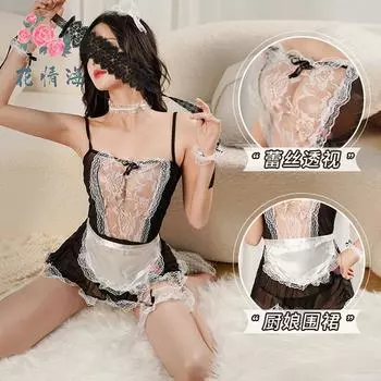 Сексуальное нижнее белье милое сетчатое прозрачное соблазнение горничная чистая похоть сексуальная постельная горячая одежда average size