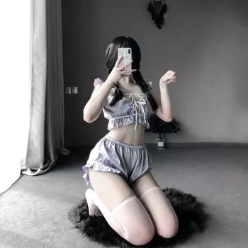 Сексуальное нижнее белье, милый придворный стиль, сексуальная открытая спина, косплей горничной, платье горничной, униформа. average size