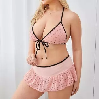 Сексуальное нижнее белье может быть сексуальным соблазном сетчатая пряжа трехточечный сексуальный соблазн ремень комплект нижнего белья 1XL