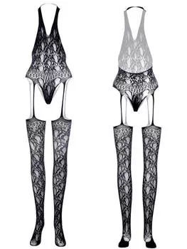 Сексуальное нижнее белье мужское сетчатое обтягивающее нижнее белье одежда для взрослых мужчин секс рыболовная сеть комбинезон эротический полный чулок сетчатая пижама XXS