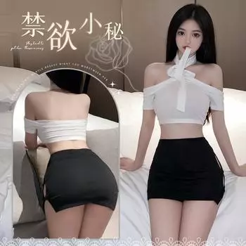 Сексуальное нижнее белье, наряд секретаря, униформа школьного учителя, экзотические костюмы для косплея, офисная юбка с запахом на бедрах для женщин, искушение в постели One Size