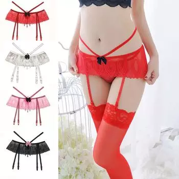 Сексуальное нижнее белье, носки, женские стринги, кружевные чулки, подвязки для чулок Free size чёрный