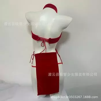 Сексуальное нижнее белье новая бархатная одежда страсти полая чистое желание с высоким разрезом комплект на бретелях average size 80-60 kg