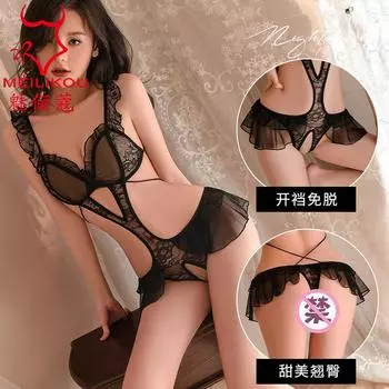 Сексуальное нижнее белье оригинальное чистое желание ветер кружева соблазнительный комбинезон женский горячий шнурок бесплатная пижама 2104 One Size