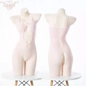 Сексуальное нижнее белье Открытая грудь Страстный костюм Прозрачный соблазн Сексуальные чулки Цельный сетчатый костюм Униформа Цельный комплект Доставка One size