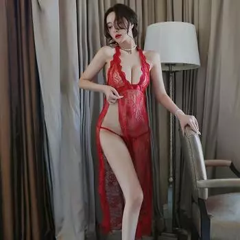 Сексуальное нижнее белье платье с глубоким V-образным вырезом и глубоким вырезом сексуальное перспективное сексуальное платье женское летнее платье сексуальный косплей секс-шоп L
