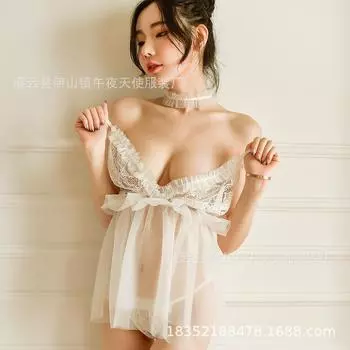 Сексуальное нижнее белье плиссированная перспективная юбка ажурные женские открытые трусики сексуальная ночная рубашка страсть соблазнение комплект 1239 one size fits all