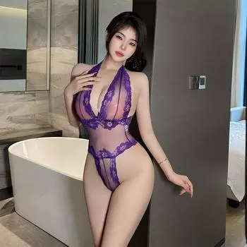 Сексуальное нижнее белье Pure Lust Женский костюм для настроения Униформа Кружевной костюм Горячая пижама Маленькая грудь Большая сексуальная соблазнительность Горничная One Size (80-120)