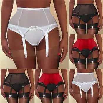 Сексуальное нижнее белье, регулируемый пояс, подвязки, кружевные подтяжки, женские размеры плюс 6, ремень с пряжкой, нижнее белье с высокой талией L белый