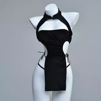 Сексуальное нижнее белье ретро с высоким разрезом ципао соблазн чистое желание без спины частный дом бретельки one size fits all