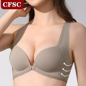 Сексуальное нижнее белье с открытой спиной без стального кольца, бюстгальтер со сборками, регулируемый бюстгальтер с тисками груди 32/70AB