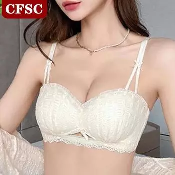 Сексуальное нижнее белье с открытой спиной без стального кольца, бюстгальтер со сборками, регулируемый бюстгальтер с тисками груди
