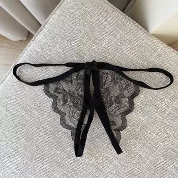 Сексуальное нижнее белье с открытой промежностью Temptation Sexy Lace Butterfly Festival Open Crotch T Брюки для женщин 40-60KG
