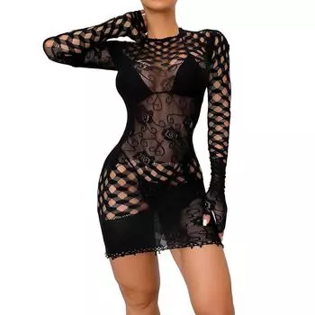 Сексуальное нижнее белье с вырезами для женщин, полое боди, платье для кукол, глубокий V-образный вырез, кружевное нижнее белье, открытая пижама, эротические костюмы для взрослых женщин, сексуальные игровые костюмы