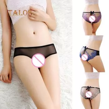 Сексуальное нижнее белье с вышитыми цветами, женские прозрачные трусы, удобные трусики