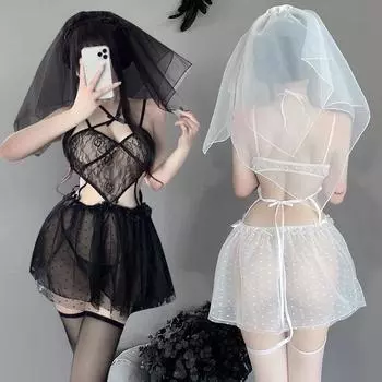 Сексуальное нижнее белье сетка перспектива горячая маленькая грудь любовь невеста косплей соблазнение костюм Average size