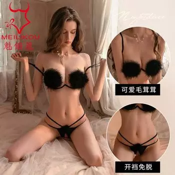 Сексуальное нижнее белье, секс, высококачественная пижама, сексуальная маленькая грудь, большой плюшевый трехточечный халат, ночная рубашка 2114 average size