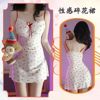 Сексуальное нижнее белье, сексуальная ночная рубашка с подвязками, женская пижама с нагрудными подушечками, Pure Desire Wind, ночная рубашка Ice Silk, Abstinence One Size