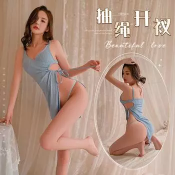 Сексуальное нижнее белье, сексуальная полая шнуровка, высокие секущиеся концы, талия, обхват бедер и тонкая, юбка на подтяжках pure desire, соблазнительный костюм One size