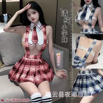 Сексуальное нижнее белье, сексуальная студенческая форма JK, короткая юбка, сладкий чистый желанный милый комплект униформы 2648 one size fits all