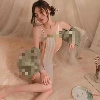 Сексуальное нижнее белье Сексуальная древняя ханьфуская республика Китай стиль вышитая пижама Чистое желание горячая униформа соблазнение страстная женщина One size fits all [80-60kg]