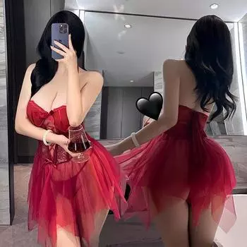 Сексуальное нижнее белье сексуальная юбка с подвязками на резинке из кружева со стальным кольцом, сборка на спине, юбка с открытой спиной, сетчатая пряжа, перспектива секс-ночная рубашка Average size 80-60 kg