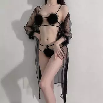 Сексуальное нижнее белье сексуальная перспектива пижамы соблазнение женщины горячие трехточечные страстные ремни униформа костюм one size fits all