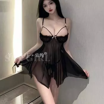 Сексуальное нижнее белье Сексуальная ночная рубашка чистого желания Горячая стальная кольцевая сборка перспектива открытый файл униформа бесплатная пижама one size fits all