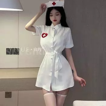 Сексуальное нижнее белье сексуальная форма медсестры горячий кардиган пижама на шнуровке женский костюм для косплея one size fits all