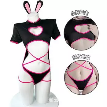 Сексуальное нижнее белье сексуальная страсть костюм сексуальный кролик кошка девушка униформа соблазнение милый наряд секс веселье прозрачный комбинезон Average size M (80-60 kg)