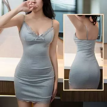 Сексуальное нижнее белье Сексуальная чистая кружевная униформа Соблазнение Страсть Горячая юбка с бантом на бедрах Пижама M