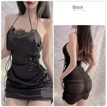 Сексуальное нижнее белье, сексуальное кружево с глубоким вырезом, прозрачное искушение, сетчатая плиссированная пижама и ночная рубашка. one size