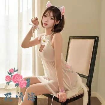 Сексуальное нижнее белье сексуальное искушение мягкий милый милый котенок страсть чистое желание ветер average size