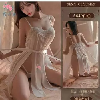 Сексуальное нижнее белье сексуальное чистое желание ветер сетка перспектива разрез бедра страсть искушение кружево ажур One size