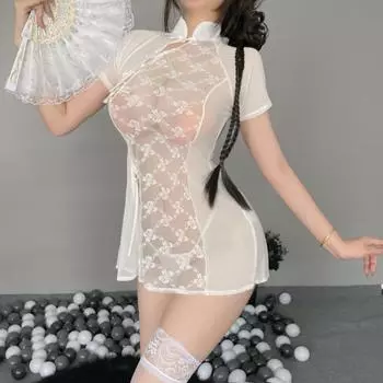 Сексуальное нижнее белье сексуальное темное цветочное прозрачное античное на шнуровке чистое желание без спины разрезы One size