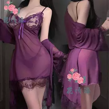 Сексуальное нижнее белье сексуальное экстремальное искушение перспектива кружево фиолетовое платье страсти One size