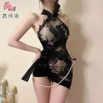 Сексуальное нижнее белье сексуальное кружево вышивка на шее перспектива маленькая грудь соблазн без спины бархат average size