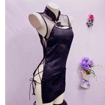 Сексуальное нижнее белье сексуальное полое горячее искушение чонсам раздельный дразнить кровать униформа комплект one size fits all