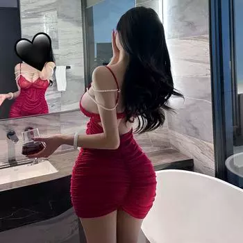 Сексуальное нижнее белье сексуальное горячее глубокий V жемчужная цепочка подтяжки юбка перспектива открытая спина плиссированная пряжа обтягивающее тело молочная ночная рубашка женщины average size 80-60kg